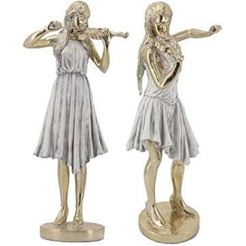 Figurine décorative - DKD HOME DECOR - S3019607 - Blanc - 2 pièces - Musique