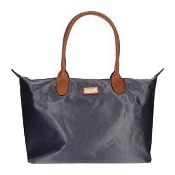 Sac à main cabas grande taille en Polyestere - Gallantry Paris - Gris