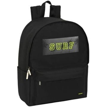 Sac à dos Safta Surf Noir - Pour ordinateur portable 14,1" - Mixte enfant - Dimensions 31 x 40 x 16 cm