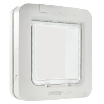 SUREFLAP Grande chatière à puce électronique - Blanc - 178 mm x 170 mm (Mémorisation d’un maximum de 32 puces)