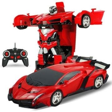 2 en1 RC Sport Transformation Voiture Robot Télécommandé Déformation Auto Jouet