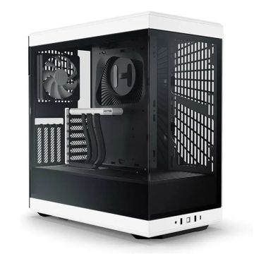 Boitier PC Moyen Tour HYTE Y40 (Noir/Blanc) - Support GPU 4 emplacements - Refroidissement efficace