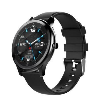 Montre connectée Femme Ecran 1.28 Pouce Etanche Cardio Tension Noir YONIS