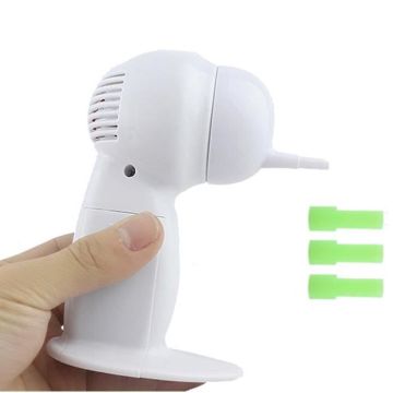 Nez - Oreilles,Nettoyeur d'oreille électrique sans fil,ABS,sûr,sain,facile,indolore,dissolvant de cire,aspirateur - Type white