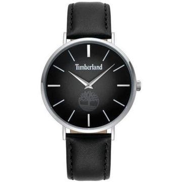 Montre Bracelet - Montre Timberland Rangeley cuir noir - Matière:Acier