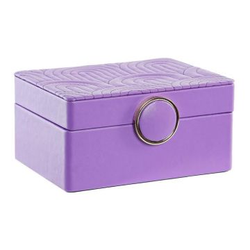 boîte à bijoux 23 x 17 x 10 cm lila polyuréthane bois mdf