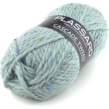 Pelote de laine Cascade Tweed 22 Bleu Moyen Tweed - Plassard
