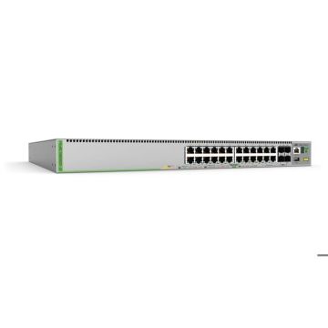 Switch empilable ports unique PSU fixe cordon d'alimentation Allied Telesis L3 20x 10/100/1000-T PoE + 4x 100M/1G/2.5G/5G-T PoE+ 4x