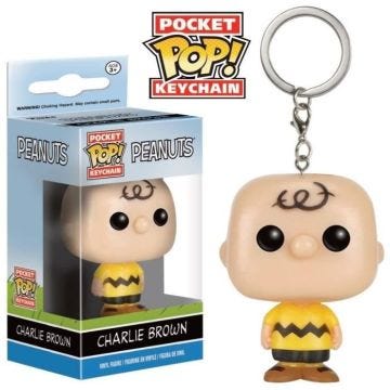 Porte-clé Funko Pocket Pop! Peanuts : Charlie Brown