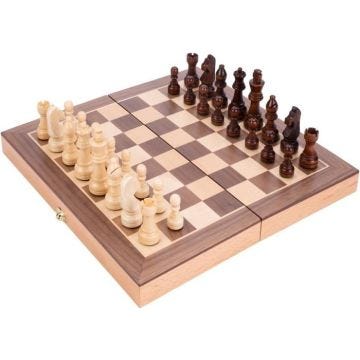 Engelhart - 151203 - Jeu d'échecs en bois de hêtre avec placage de noyer
