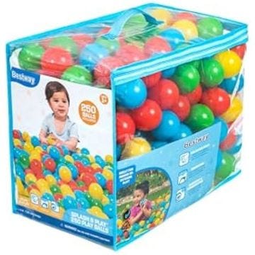 Jouet - BESTWAY - Balles Splash & Play™ - 250 balles - Diamètre 5,85 cm - Multicolores