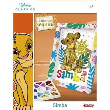 Jeu de création - LANSAY - Collection sequins - SIMBA LE ROI LION - Dès 7 ans