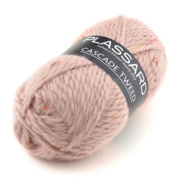 Laine Cascade Tweed 30 Rose Pale Tweed - Plassard - Grosse pelote - Acrylique, Laine, Alpaga, Viscose