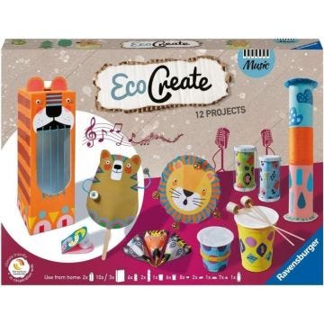 EcoCreate Eco-responsable Recyclage, Jouets, Fabrication objets, Loisir créatif, Dès 6 ans, 20229, Ravensburger