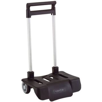 Chariot à roulettes - Pliable - Noir - Aluminium léger - Résistant aux chocs - Silencieux