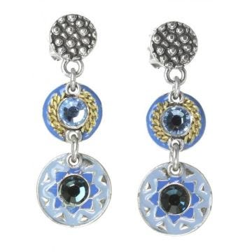 Boucles d'oreille - FRANCK HERVAL - Alysson - 3 disques en dégradé - Femme - Adulte