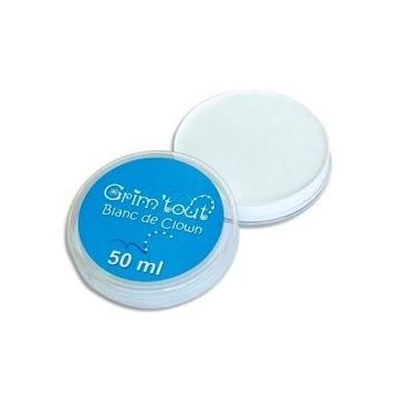 Maquillage Blanc de clown - Grim'tout - Pot de 50ml - Marque OZ INTERNATIONAL