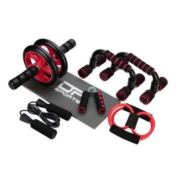 Pack 7en1 Accessoires Fitness DF SPORTS - Rouge - Enfant - Mixte