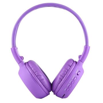 Casque Audio Sans Fil - YONIS - Violet - Affichage LCD - Radio FM - 300 mAh