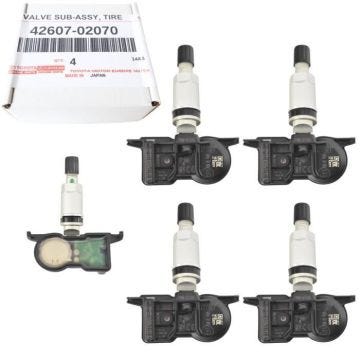 4x Capteur de pression des pneus TPMS programmé Valve roue TOYOTA Corolla MK12 Cross RAV4 V Land Cruiser IV J250 LEXUS LBX PMV-E100