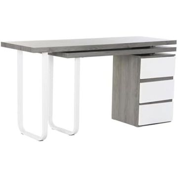 Bureau - DKD HOME DECOR - Modèle Standard - Métal et MDF - Gris - 150x120x75 cm