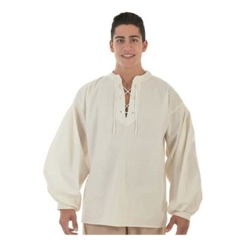 Chemise Médiévale Beige pour homme - Disfrazzes - Modèle Homme - Intérieur - Multicolore