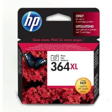HP 364XL Cartouche d'encre photo grande capacité authentique (CB322EE) pour HP DeskJet 3070A et HP Photosmart 5525/6525
