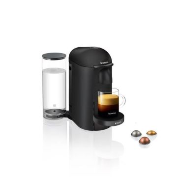 Cafetière à dosette ou capsule Krups NESPRESSO VERTUO PLUS NOIR MAT YY3922FD