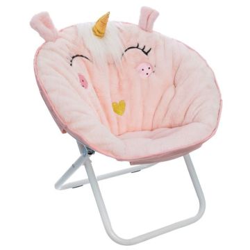 Fauteuil enfant pliant "Licorne" - rose - Rose clair - Atmosphera createur d'interieur