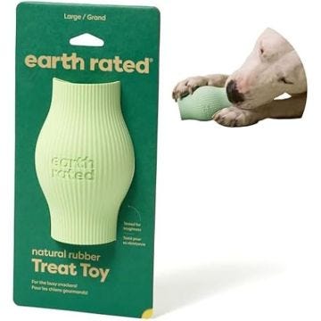 Earth Rated Jouet distributeur de friandises pour chien, jouet d'enrichissement pour chiens adultes et chiots, alimentation lente,
