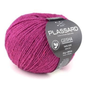 Fil d'été - PLASSARD - Geisha 32 - 100% soie - Couleur Rose - Aiguille N°4