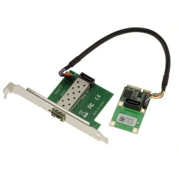 Carte Mini PCI EXPRESS MiniPCIe - 1 PORT SFP LAN GIGABIT ethernet avec Chipset Intel I210