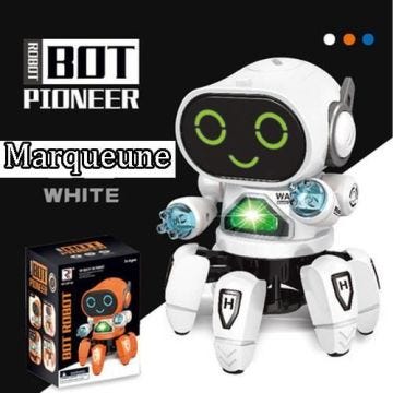 Robot hexapode électrique dansant, musique légère, jouets pour enfants garçons et filles - blanche