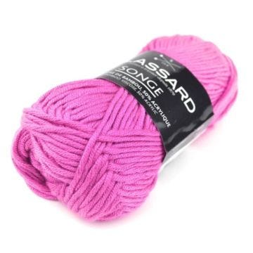 Pelote pour tricoter l'été - PLASSARD - Songe Fushia Col. 34 - Acrylique et Viscose - N° aiguille : 5