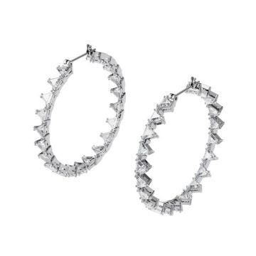 Boucles d'Oreilles femme - SWAROVSKI - Créoles Swarovski Millenia - Couleur de la matière:Blanc