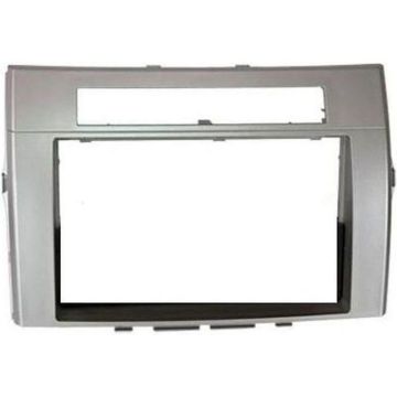 Facade autoradio 2DIN Toyota Corolla et Verso 2 05-09 - Argent
