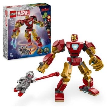 LEGO Marvel 76307 Le robot d’Iron Man contre Ultron - Jouet avec super héros dès 6 ans