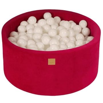 MeowBaby® Magenta Piscine à Balles Ronde 90x40cm, balles: Blanc