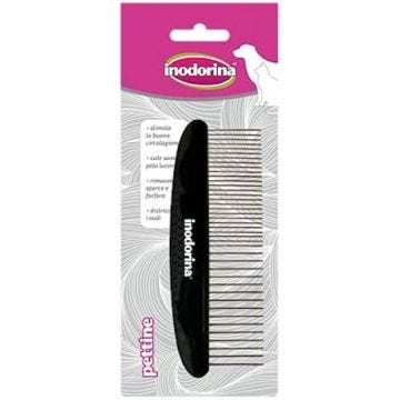 Peigne pour Animaux - Inodorina - Démêleur - Dents Larges et Serrées - Élimine les Nœuds - Effet Polissant