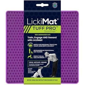 Tapis à lécher - LICKIMAT - PRO Tuff - Résistant à la mastication - Antidérapant - Pour chiens moyens