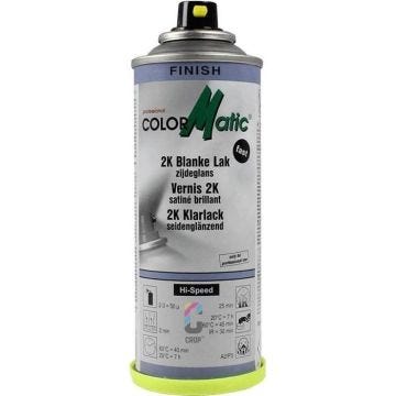 VERNIS 2K INCOLORE SATINE SECHAGE RAPIDE AEROSOL 200ML COLORMATIC