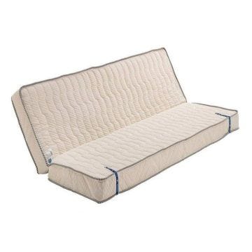 Literie -Matelas Ferme Pour Clic Clac 120x190 x 10 cm + Oreiller Visco - Dim Assise 60 cm - Déhoussable Housse Lavable - 5 zones de