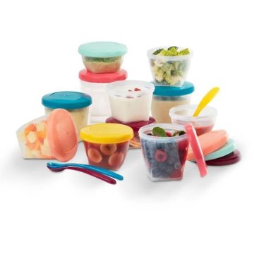 BABYMOOV Babybols Kit XXL MultiSet 12 pots de conservation + 3 cuillères souples