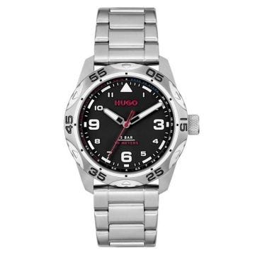 HUGO - Montre ronde en acier Trek - Homme - Gris