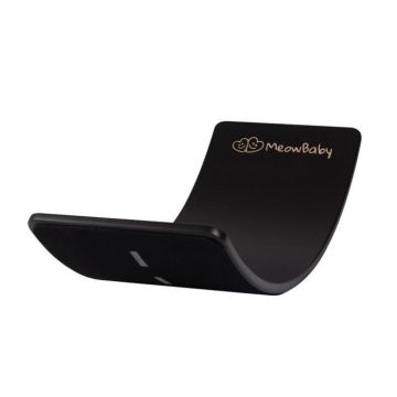 MeowBaby® Planche D'équilibre pour Enfants 80x30cm Planche Balancer Montessori, Balance Board noir avec Feutre noir Autoroute