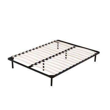JULIE - Solide et Confortable Sommier Cadre a lattes Pieds 180x200 x 29 cm en Metal - Montage Rapide