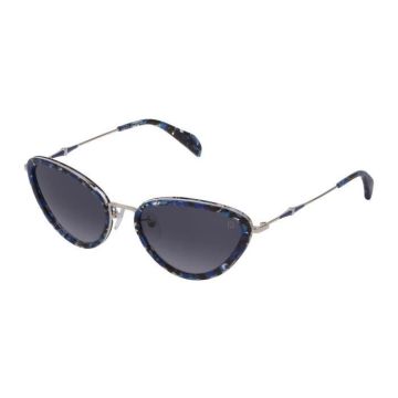 Lunettes de soleil Femme TOUS STO387-5501H6 - Bleu Havane - Classique - Gris - Bleu - Tendance - Métal