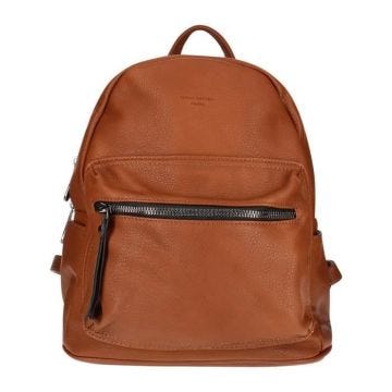 Sac à dos Feminin en similicuir effet grainé - Gallantry Paris - Marron