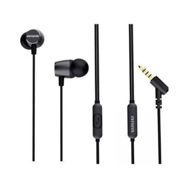 Écouteurs intra-auriculaires - AIWA - ESTM-30BK - Noir - Microphone intégré - Jack 3,5 mm