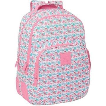 Sac à dos double SAFTA Moos Flores - Tissu recyclable - Confortable - Pour enfants de différents âges